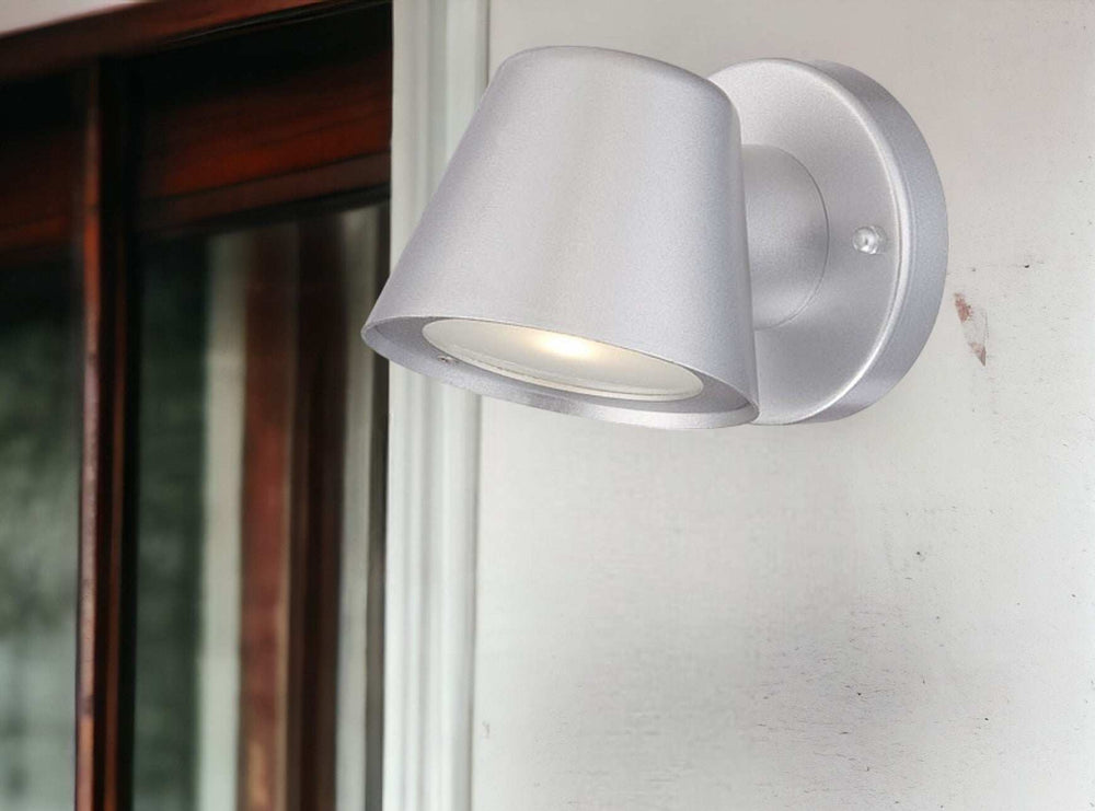 Brushed Silver LED Short Cone Wall Light - Homeroots - Flyclothing LLC