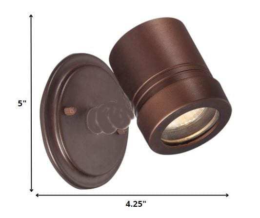 Antique Bronze Cylinder Wall Spotlight - Homeroots - Flyclothing LLC