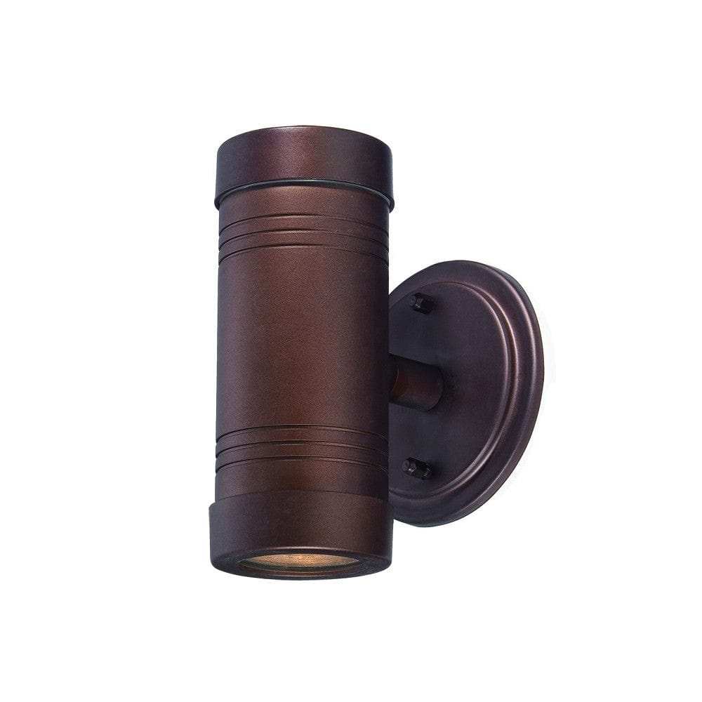 Two Light Bronze Cylinder Wall Light - Homeroots - Flyclothing LLC