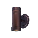 Two Light Bronze Cylinder Wall Light - Homeroots