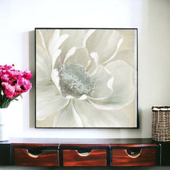 Soft Winter Flower Unframed Print Wall Art - Homeroots