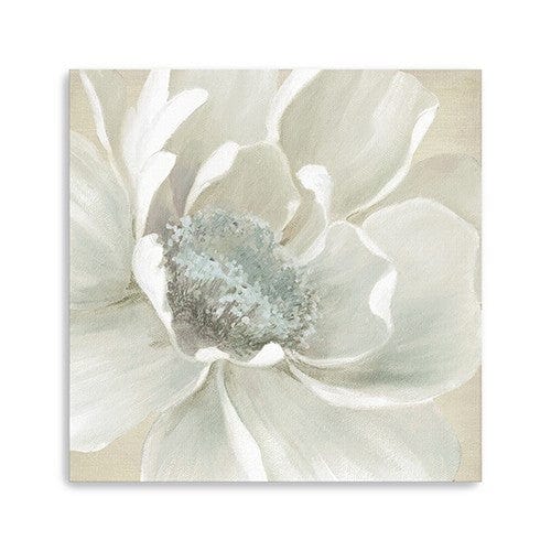 Soft Winter Flower Unframed Print Wall Art - Homeroots