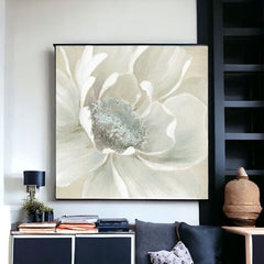 Soft Winter Flower Unframed Print Wall Art - Homeroots
