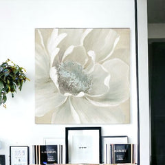 Soft Winter Flower Unframed Print Wall Art - Homeroots
