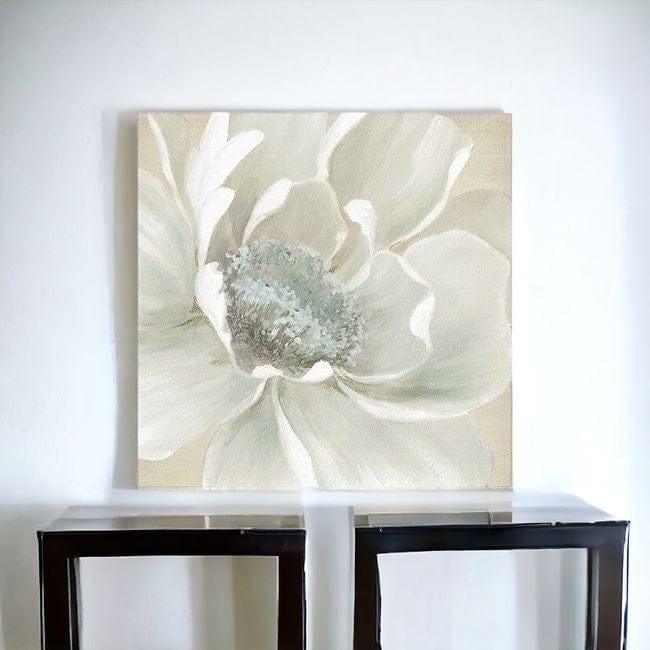 Soft Winter Flower Unframed Print Wall Art - Homeroots