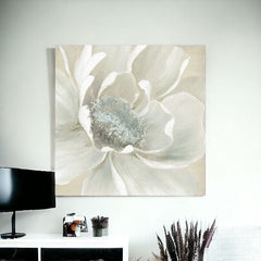 Soft Winter Flower Unframed Print Wall Art - Homeroots