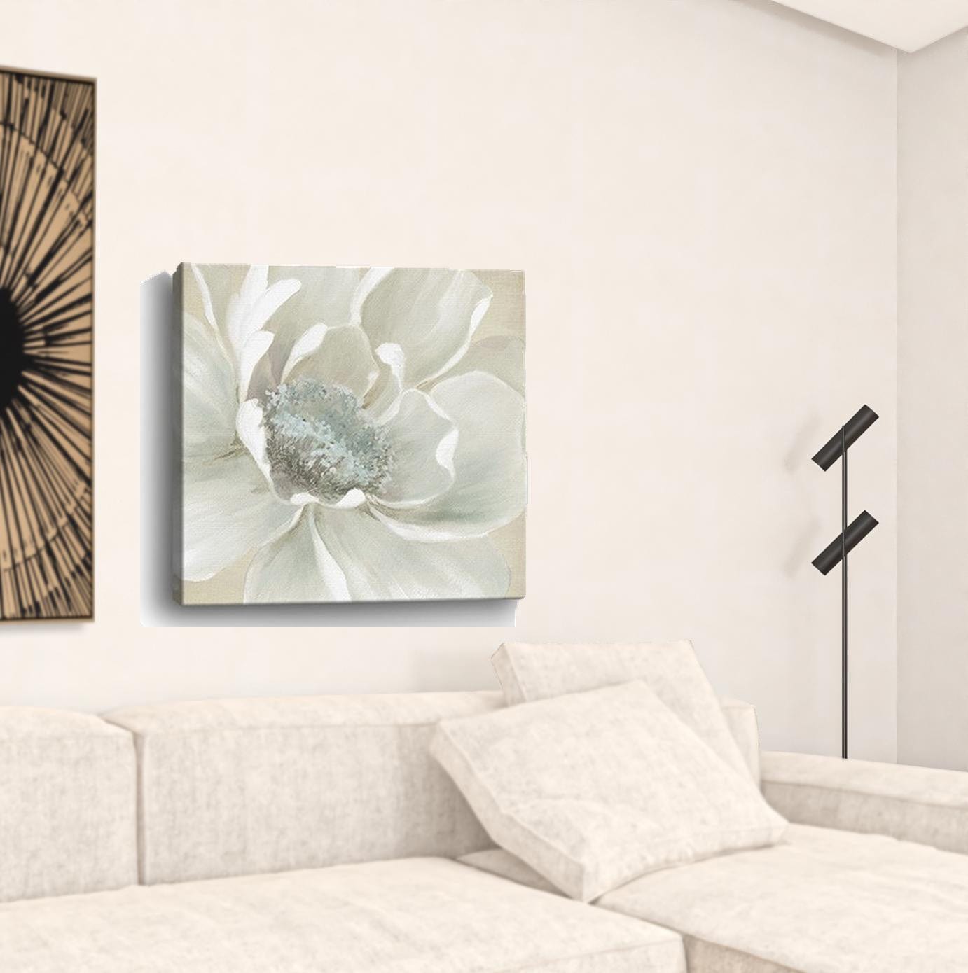 Soft Winter Flower Unframed Print Wall Art - Homeroots