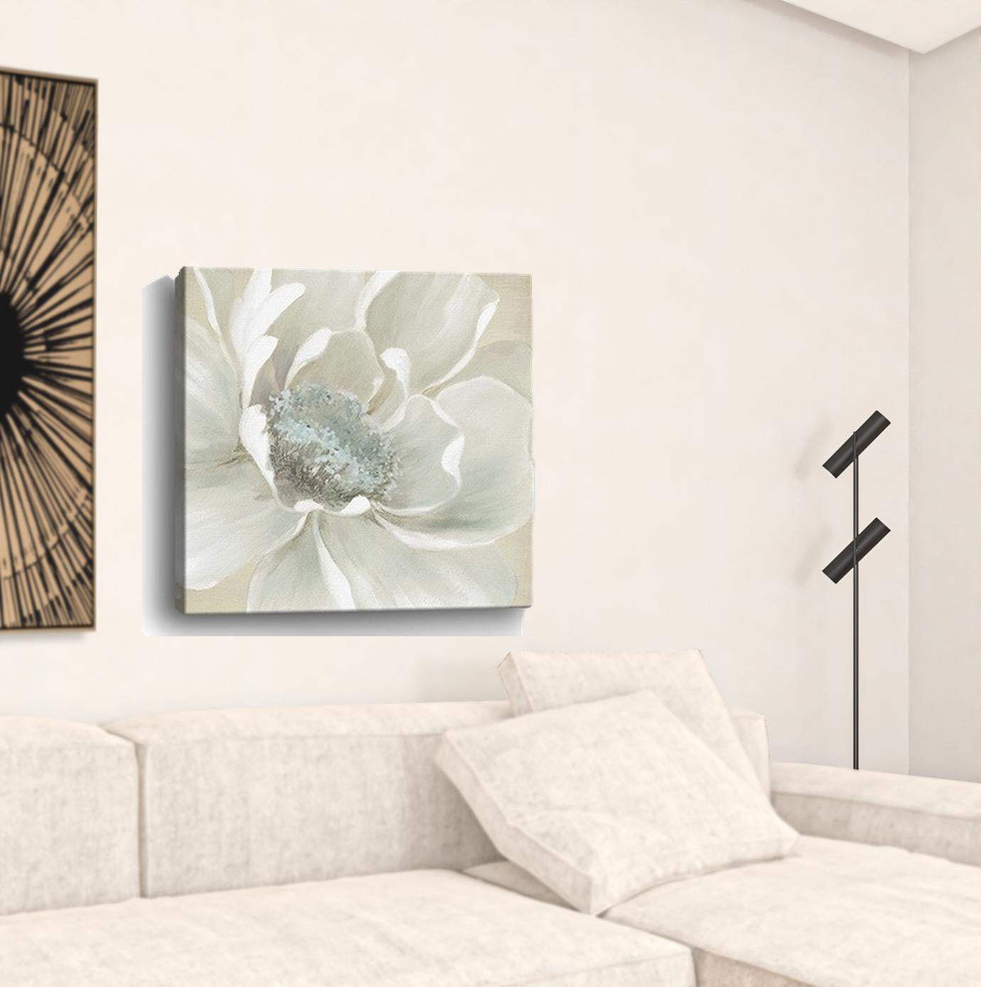 Soft Winter Flower Unframed Print Wall Art - Homeroots - Flyclothing LLC