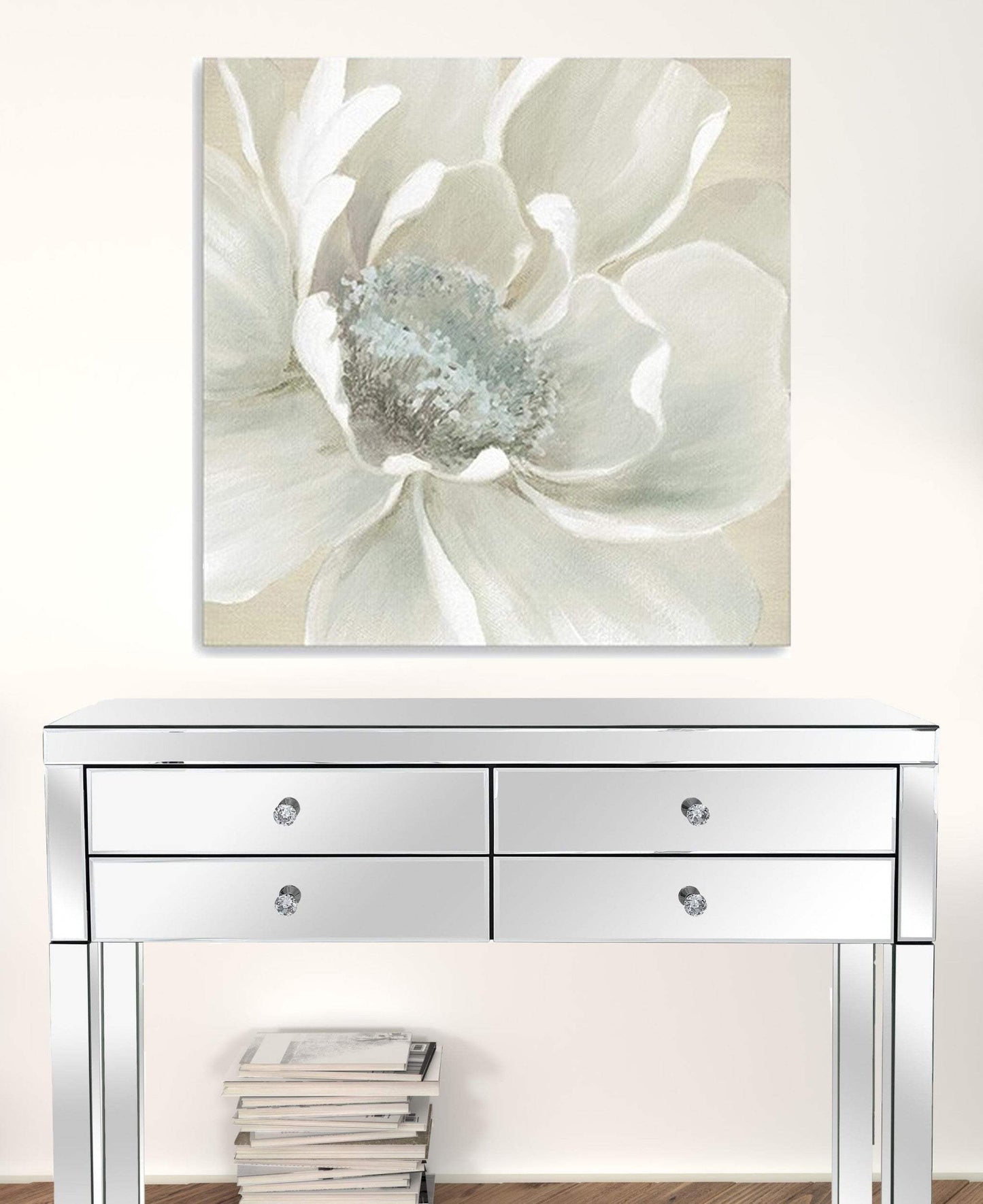 Soft Winter Flower Unframed Print Wall Art - Homeroots - Flyclothing LLC
