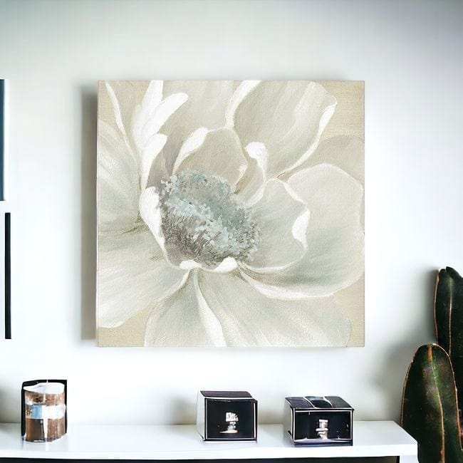 Soft Winter Flower Unframed Print Wall Art - Homeroots - Flyclothing LLC