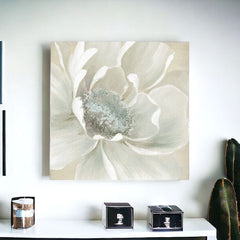 Soft Winter Flower Unframed Print Wall Art - Homeroots