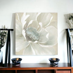 Soft Winter Flower Unframed Print Wall Art - Homeroots