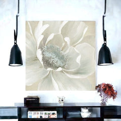 Soft Winter Flower Unframed Print Wall Art - Homeroots