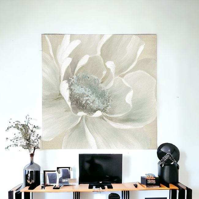 Soft Winter Flower Unframed Print Wall Art - Homeroots - Flyclothing LLC