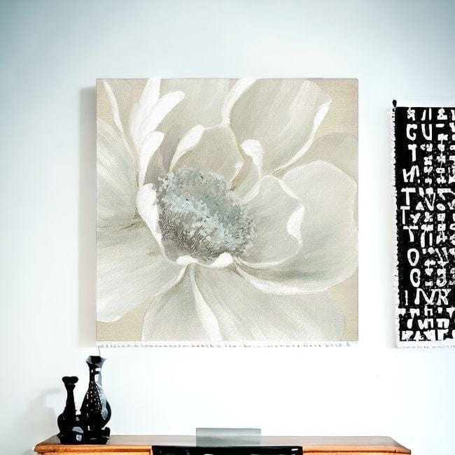 Soft Winter Flower Unframed Print Wall Art - Homeroots