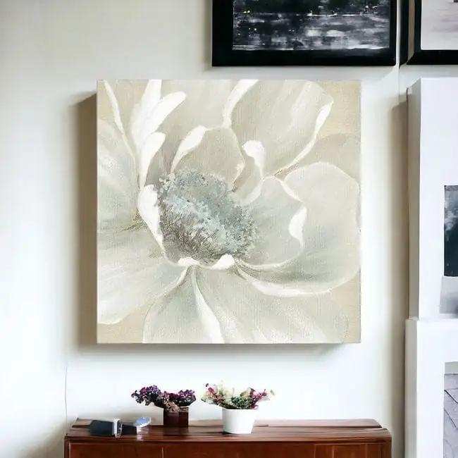 Soft Winter Flower Unframed Print Wall Art - Homeroots - Flyclothing LLC