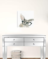 20" x 20" Watercolor Cutie Rabbit in Glasses Canvas Wall Art - Homeroots - Flyclothing LLC