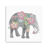 Floral Elephant Unframed Print Wall Art - Homeroots - Flyclothing LLC