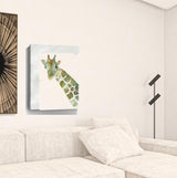 32" x 24" Abstract Marble Watercolor Giraffe Canvas Wall Art - Homeroots - Flyclothing LLC