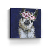 Watercolor Flower Llama Unframed Print Wall Art - Homeroots