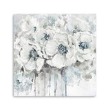 Winter Blues Flower Unframed Print Wall Art - Homeroots
