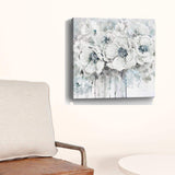 Winter Blues Flower Unframed Print Wall Art - Homeroots - Flyclothing LLC