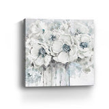 Winter Blues Flower Unframed Print Wall Art - Homeroots