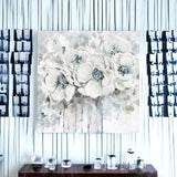 Winter Blues Flower Unframed Print Wall Art - Homeroots - Flyclothing LLC