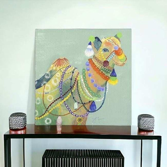 Moroccan Inspired Camel Unframed Print Wall Art - Homeroots - Flyclothing LLC