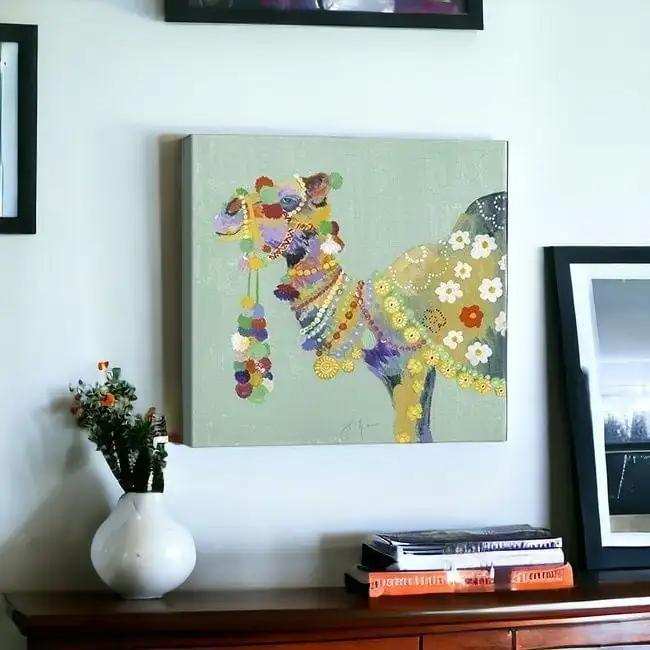 Moroccan Party Camel Unframed Print Wall Art - Homeroots - Flyclothing LLC