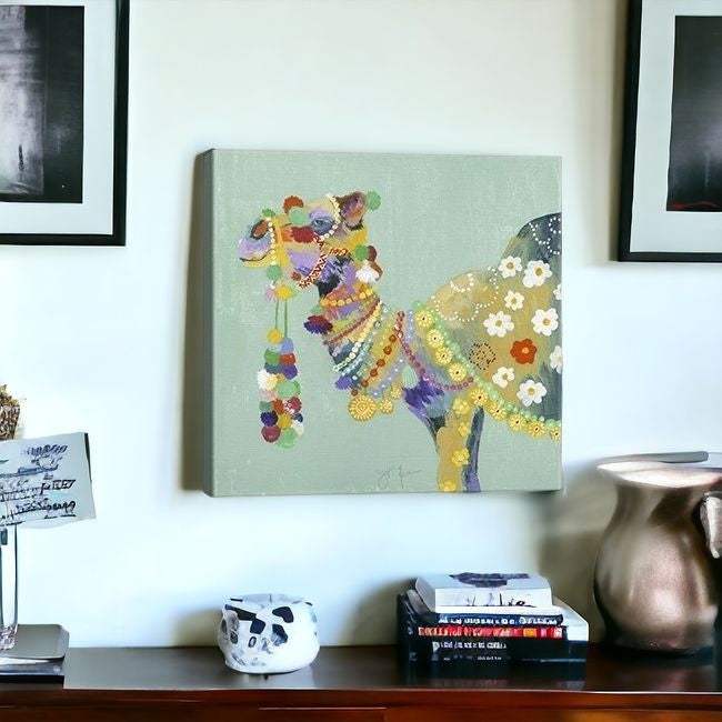 Moroccan Party Camel Unframed Print Wall Art - Homeroots - Flyclothing LLC