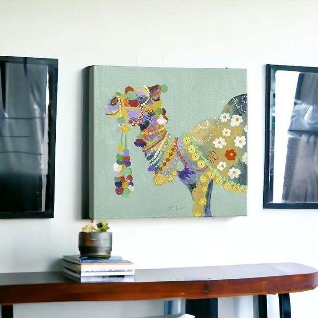 Moroccan Party Camel Unframed Print Wall Art - Homeroots - Flyclothing LLC