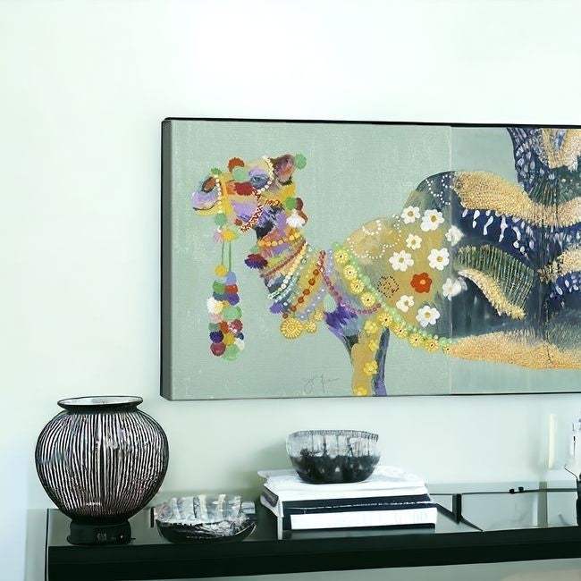 Moroccan Party Camel Unframed Print Wall Art - Homeroots - Flyclothing LLC