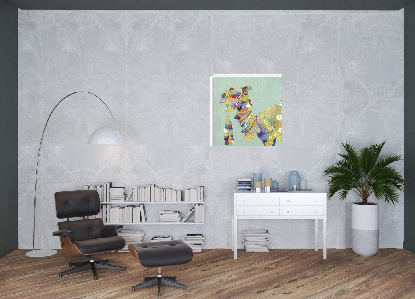 Moroccan Party Camel Unframed Print Wall Art - Homeroots - Flyclothing LLC