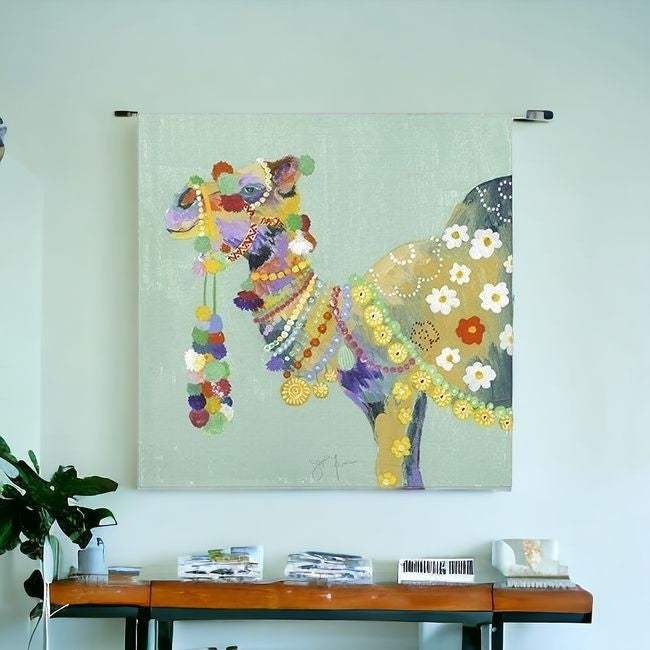 Moroccan Party Camel Unframed Print Wall Art - Homeroots - Flyclothing LLC