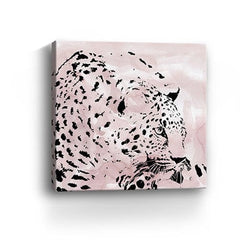 Pink Laying Leopard Unframed Print Wall Art - Homeroots