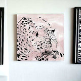 Pink Laying Leopard Unframed Print Wall Art - Homeroots - Flyclothing LLC