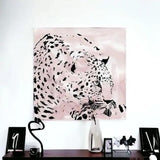 Pink Laying Leopard Unframed Print Wall Art - Homeroots