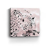 Pink Laying Leopard Unframed Print Wall Art - Homeroots