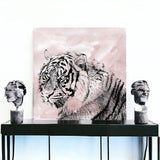 Pink Crouching Tiger Unframed Print Wall Art - Homeroots - Flyclothing LLC