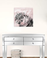 Pink Crouching Tiger Unframed Print Wall Art - Homeroots - Flyclothing LLC