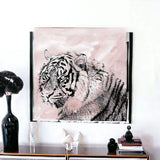 Pink Crouching Tiger Unframed Print Wall Art - Homeroots - Flyclothing LLC