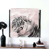 Pink Crouching Tiger Unframed Print Wall Art - Homeroots - Flyclothing LLC