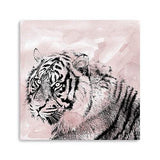 Pink Crouching Tiger Unframed Print Wall Art - Homeroots - Flyclothing LLC
