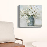 20" x 20" Watercolor Soft Pastel Dogwood Bouquet Canvas Wall Art - Homeroots - Flyclothing LLC