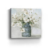 30" x 30" Watercolor Soft Pastel Dogwood Bouquet Canvas Wall Art - Homeroots - Flyclothing LLC