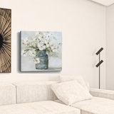 30" x 30" Watercolor Soft Pastel Dogwood Bouquet Canvas Wall Art - Homeroots - Flyclothing LLC