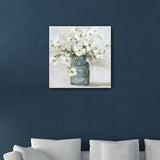40" x 40" Watercolor Soft Pastel Dogwood Bouquet Canvas Wall Art - Homeroots
