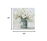 40" x 40" Watercolor Soft Pastel Dogwood Bouquet Canvas Wall Art - Homeroots - Flyclothing LLC