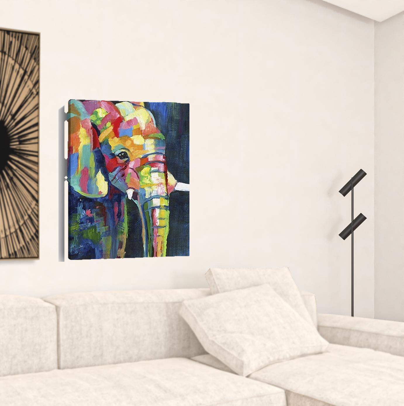 Bright Elephant Unframed Print Wall Art - Homeroots - Flyclothing LLC